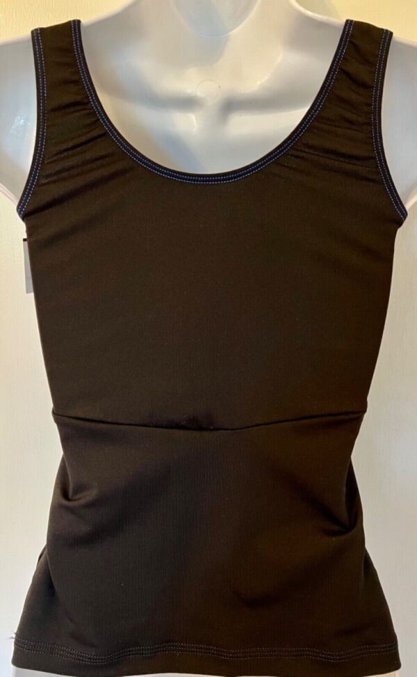 GK DANCE JAZZ CHEER ADULT SMALL BLACK DRY TECH NYLON/SPANDEX TANK TOP Sz AS NWT! - Image 6