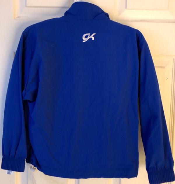 GK BLUE TASLAN CHILD X-SMALL GYMNASTICS ATHLETES WARM UP PULLOVER JACKET Sz CXS - Image 8