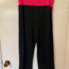 GK TUMBLE SIZE LADIES LARGE BLACK COTTON PINK TRIM FOLD-OVER WAIST CAPRIS Sz L - Image 8