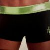GABRIELLE DOUGLAS CHILD LARGE LEMON LIME FOIL BLACK DRY TECH GYMNAST SHORTS CL T