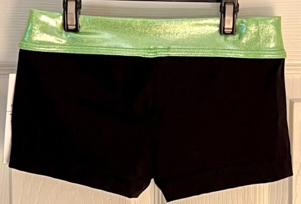 GABRIELLE DOUGLAS CHILD LARGE LEMON LIME FOIL BLACK DRY TECH GYMNAST SHORTS CL T - Image 5