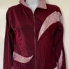 GK BURGUNDY IRIDESCENT UNISEX SMALL LONG SLEEVE AZALEA QUARTZ WARM UP JACKET AS