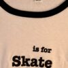 GK TEE LADIES MEDIUM LGSLV  "IS FOR SKATE" GRAPHICS COTTON BASEBALL T-SHIRT SZ M - Image 7