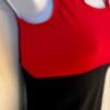 GK DANCE JAZZ ADULT SMALL RED & BLACK NYLON/SPANDEX CHEER FITNESS TANK TOP Sz AS - Image 3