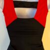 GK DANCE JAZZ ADULT SMALL RED & BLACK NYLON/SPANDEX CHEER FITNESS TANK TOP Sz AS - Image 5