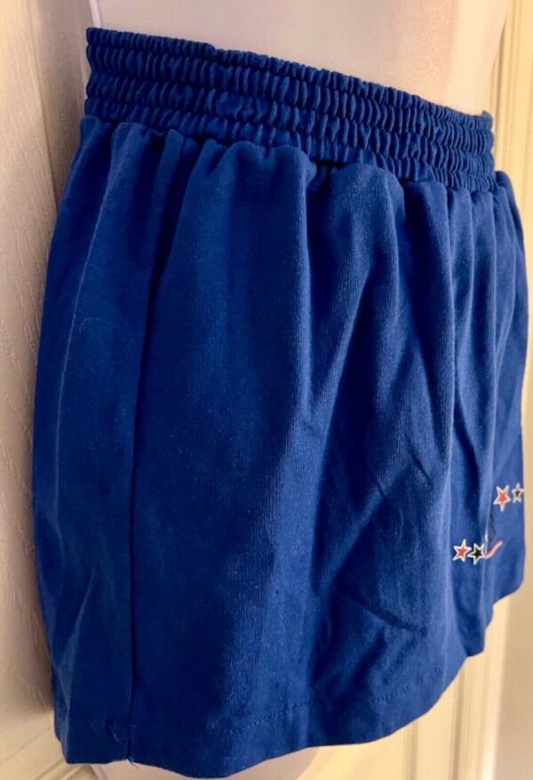 GK 'GYMNASTICS' METALLIC PRINT SKORT CHILD LARGE ROYAL COT/POLY SPORT SKORT SZ L - Image 4