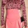 GK ICE SKATE LgSLV GIRLS SMALL PINK VELVET FOIL FLORAL PRINT DRESS Sz CS NWT!