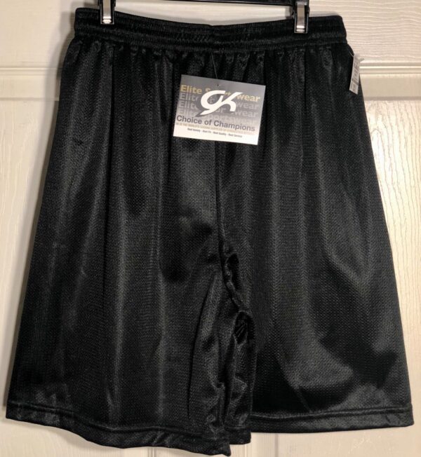 GK SOFFE MENS SMALL BLACK MESH POLY LONG ATHLETIC SHORTS AS NWT! - Image 2