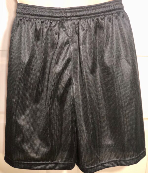 GK SOFFE MENS SMALL BLACK MESH POLY LONG ATHLETIC SHORTS AS NWT! - Image 3