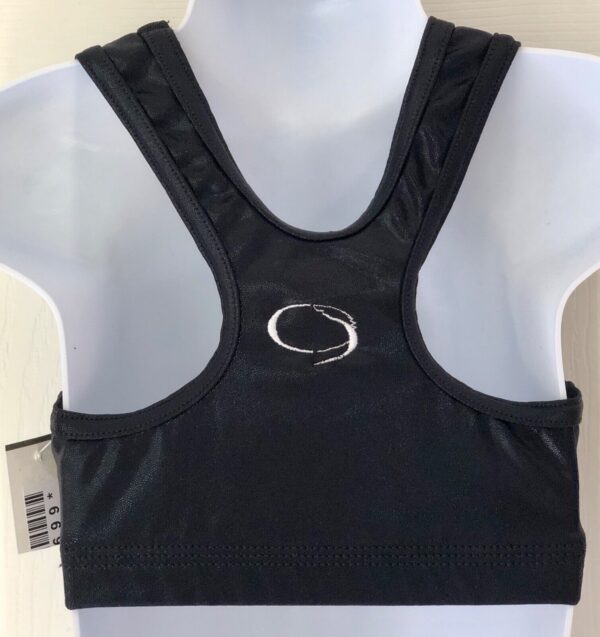 GK Elite CHILD MEDIUM BLACK MYSTIQUE CHEER DANCE SPORT TOP RACERBACK Sz CM NWT! - Image 2