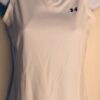 UNDER ARMOUR LADIES SMALL SLVLS WHITE TECH POLY TENNIS/ATHLETIC TOP Sz S EUC!