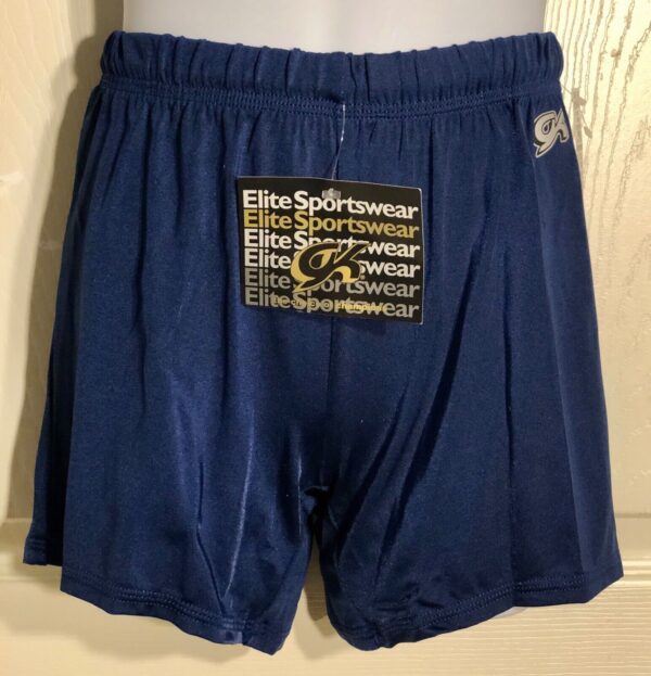 GK CHILD LARGE NAVY COMPETITION GYMNASTICS RUNNING FITNESS NYLON SHORTS SZ L NWT - Image 2