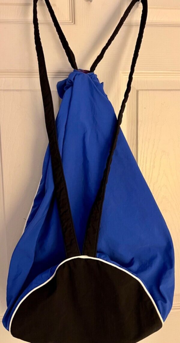 GK BLUE BLACK NYLON X-LARGE BACK SACK STRAP CLOSURE SPORTS CHEER GYMNASTIC DANCE - Image 4