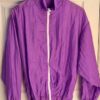 GK WARM UP JACKET ADULT LARGE PURPLE CRINKLE NYLON GYMNASTIC CHEER OUTDO0RS Sz L - Image 2