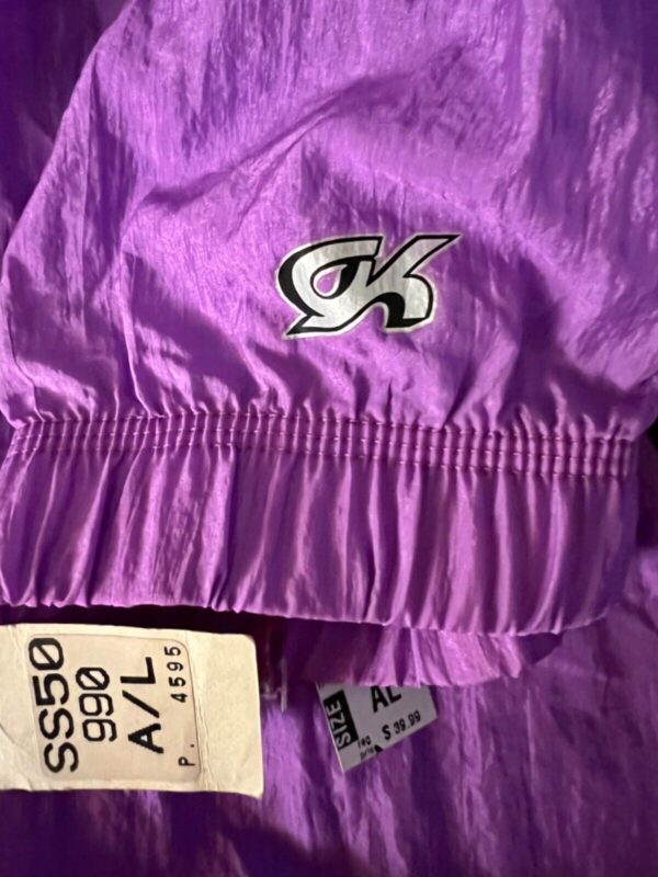 GK WARM UP JACKET ADULT LARGE PURPLE CRINKLE NYLON GYMNASTIC CHEER OUTDO0RS Sz L - Image 5