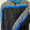 GK WARM UP JACKET UNISEX ADULT SMALL BLACK GRAY IRIDESCENT GYMNASTICS CHEER Sz S