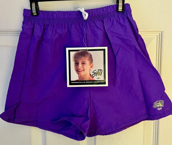 GK SHANNON MILLER BOXERS YOUTH MEDIUM PURPLE SUPPLEX GYMNASTS CHEER SHORTS Sz M