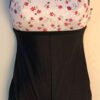 GK DANCE BIKETARD ADULT SMALL LADYBUG FLORAL FOIL PRINT WORKOUT GYM TANK Sz AS