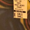 GK DANCE BALLET WRAP SKIRT CHILD SMALL WAVE PATTERN BLUE VELVET TIE Sz CS NWT! - Image 7