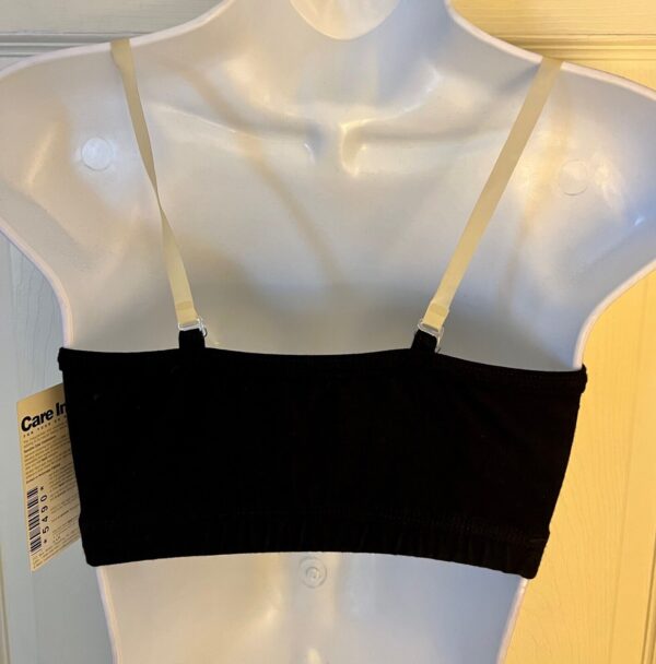 GK BRA CLEAR STRAPS LADIES MEDIUM COTTON/STRETCH SKATE GYM #1470 BLACK Sz AM NWT - Image 4