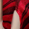 GK ELITE JAZZ TOP CHILD LARGE RED BLACK VELVET SLING STYLE DANCE CHEER GYM SZ L - Image 5