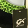 GK CHEER CROP TOP ADULT SMALL LIME ANIMAL PRINT V-BACK BLACK DRYTECH AS NWT! - Image 4