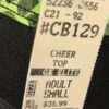 GK CHEER CROP TOP ADULT SMALL LIME ANIMAL PRINT V-BACK BLACK DRYTECH AS NWT! - Image 5