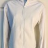 GK WHITE WARM UP JACKET ADULT SMALL L/S ZIP UP  BRUSH TRICOT SKATE GYMNASTICS S