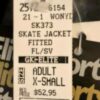 GK ICE FIGURE DANCE SKATE ADULT X-SMALL GRAY FLEECE BLACK VELVET TRIM JACKET XS - Image 6