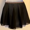 GK FAUX WRAP SKIRT WOMENS LARGE BLACK GEORGETTE FOIL WAIST DANCE BALLET Sz L NWT - Image 5
