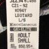 GK LgS BLACK VELVET LADIES SMALL WHITE SPARKLE GYMNASTICS DANCE LEOTARD AS NWT! - Image 4