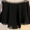 GK FAUX WRAP SKIRT WOMENS LARGE BLACK GEORGETTE FOIL WAIST DANCE BALLET Sz L NWT - Image 7