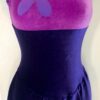 GK ICE FIGURE SKATE PURPLE VELVET ADULT SMALL SLVLS FLORAL IRIDESCENT DRESS AS