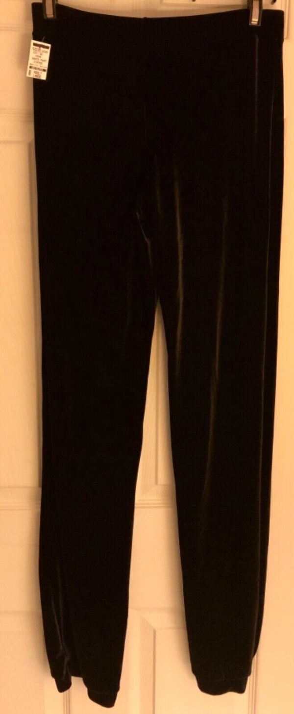 GK ELITE DANCE JAZZ LADIES LARGE BLACK VELVET CUFFED DANCE JAZZ PANTS Sz AL NWT! - Image 3