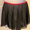 GK DANCE BALLET LADIES X-SMALL BLACK GEORGETTE FOIL WAIST FAUX WRAP SKIRT Sz XS - Image 3