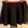 GK DANCE BALLET LADIES X-SMALL BLACK GEORGETTE FOIL WAIST FAUX WRAP SKIRT Sz XS - Image 5