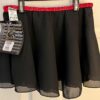 GK DANCE BALLET LADIES X-SMALL BLACK GEORGETTE FOIL WAIST FAUX WRAP SKIRT Sz XS - Image 8