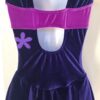 GK ICE FIGURE SKATE PURPLE VELVET ADULT SMALL SLVLS FLORAL IRIDESCENT DRESS AS - Image 7