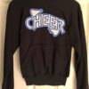 GK Glitzy CHEER Pullover Sweatshirt Size CHILD MEDIUM NAVY Cotton CM NWT!