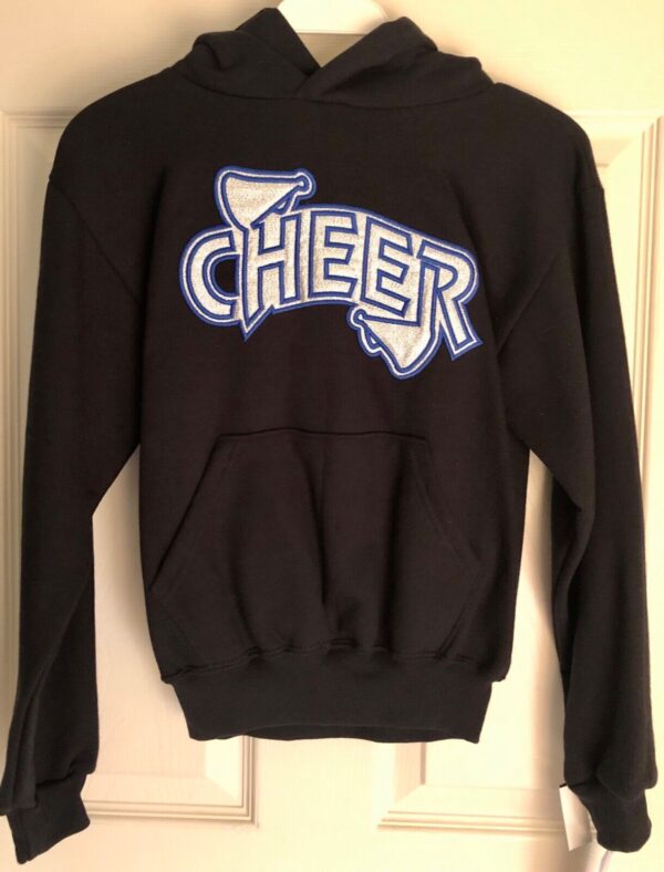 GK Glitzy CHEER Pullover Sweatshirt Size CHILD MEDIUM NAVY Cotton CM NWT! - Image 2