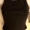 GK DANCE TOP ADULT LARGE BLACK CAMISOLE MICROFIBER DANCE CHEER JAZZ GYM SIZE AL