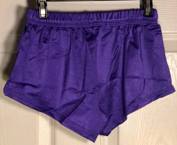 GK CHILD LARGE PURPLE COMPETITION GYMNASTICS RUNNERS FITNESS SHORTS CL - Image 2