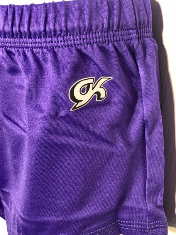 GK CHILD LARGE PURPLE COMPETITION GYMNASTICS RUNNERS FITNESS SHORTS CL - Image 4