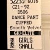 GK DANCE CHILD SMALL BLACK SMOOTH VELVET CUFFED JAZZ DRESS PANTS  SZ S NWT! - Image 4