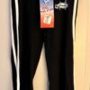 GK "GYMNASTICS" BLACK CAPRI PANTS GIRLS LARGE COTTON/SPANDEX WHITE TRIM SZ L NWT