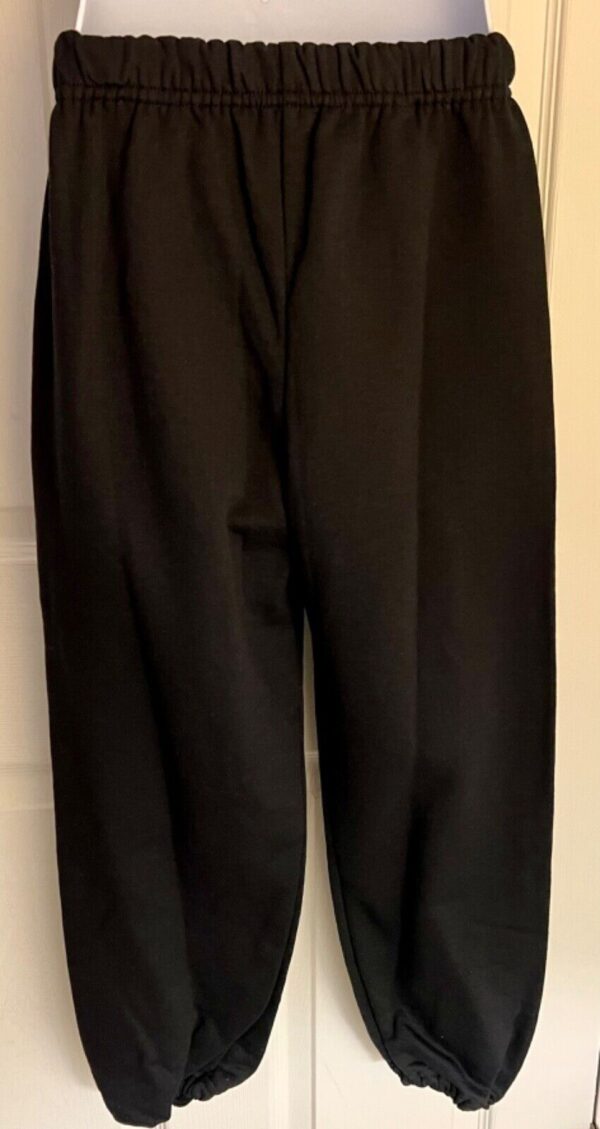 GK DANCE GRAPHIC BLACK SWEATPANTS CHILD MEDIUM SILVER METALLIC COTTON BLEND Sz M - Image 4