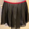 GK DANCE BALLET LADIES SMALL BLACK GEORGETTE FOIL WAIST FAUX WRAP SKIRT Sz S NWT - Image 6