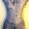 GK ICE SKATE SLVLS CAP SLV LADIES X-SMALL ACETATE LAVENDER PRINT DRESS Sz AXS