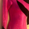 GK ADULT SMALL PINK FOIL LgSLV BLACK VELVET MESH GYMNASTICS DANCE LEOTARD Sz AS - Image 3