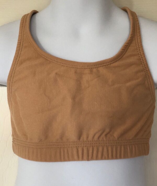 GK Elite SPORTS BRA CHILD MEDIUM Scoop Back Style #1466 GYM, DANCE Natural CM